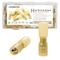 Chanzon 80pcs Heat Shrink Female Spade Wire Connectors 1/4" 12-10AWG Yellow