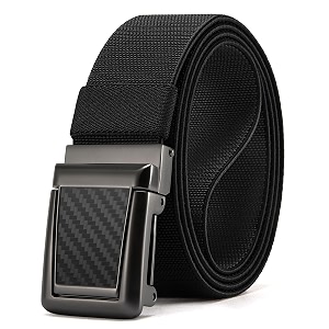 chaoren leather ratchet belt 2 pack dress with click sliding buckle 1 3834 in gift set box - adjustable trim to fit