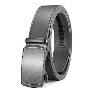 chaoren leather ratchet belt 2 pack dress with click sliding buckle 1 3834 in gift set box - adjustable trim to fit