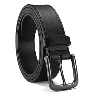 chaoren leather ratchet belt 2 pack dress with click sliding buckle 1 3834 in gift set box - adjustable trim to fit