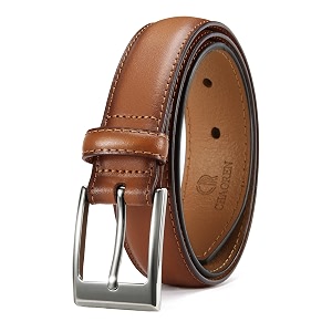 chaoren leather ratchet belt 2 pack dress with click sliding buckle 1 3834 in gift set box - adjustable trim to fit