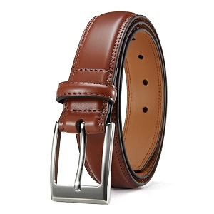 chaoren leather ratchet belt 2 pack dress with click sliding buckle 1 3834 in gift set box - adjustable trim to fit
