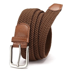 chaoren leather ratchet belt 2 pack dress with click sliding buckle 1 3834 in gift set box - adjustable trim to fit