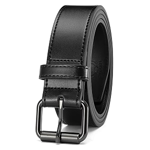 chaoren leather ratchet belt 2 pack dress with click sliding buckle 1 3834 in gift set box - adjustable trim to fit