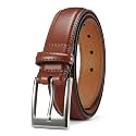 Chaoren Leather Ratchet Belt 2 Pack Dress with Click Sliding Buckle 1 3/8" in Gift Set Box - Adjustable Trim to Fit