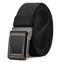 Chaoren Leather Ratchet Belt 2 Pack Dress with Click Sliding Buckle 1 3/8" in Gift Set Box - Adjustable Trim to Fit