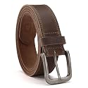 Chaoren Leather Ratchet Belt 2 Pack Dress with Click Sliding Buckle 1 3/8" in Gift Set Box - Adjustable Trim to Fit
