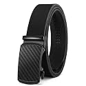 Chaoren Leather Ratchet Belt 2 Pack Dress with Click Sliding Buckle 1 3/8" in Gift Set Box - Adjustable Trim to Fit