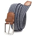 Chaoren Leather Ratchet Belt 2 Pack Dress with Click Sliding Buckle 1 3/8" in Gift Set Box - Adjustable Trim to Fit