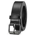 Chaoren Leather Ratchet Belt 2 Pack Dress with Click Sliding Buckle 1 3/8" in Gift Set Box - Adjustable Trim to Fit