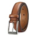 Chaoren Leather Ratchet Belt 2 Pack Dress with Click Sliding Buckle 1 3/8" in Gift Set Box - Adjustable Trim to Fit