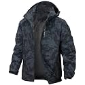 Chaos World Men's Rain Jacket With Hood Windbreaker Lightweight Waterproof Raincoat Trench Coat Camping Gear