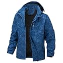 Chaos World Men's Rain Jacket With Hood Windbreaker Lightweight Waterproof Raincoat Trench Coat Camping Gear