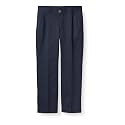 Chaps Boys' School Uniform Pleated Twill Pant