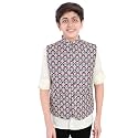 CHARCHIT Boys Printed Nehru Jacket and Shirt
