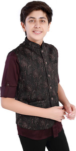 Charchit Sleeveless Printed Boys Jacket