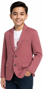charchit solid single breasted party boys blazer