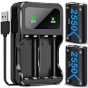 Compatible with Xbox Series X/S/, One/Elite, 2 x 5520mWh Controller Battery, High-Capacity Power Kit with Built-in Storage &amp; LED Indicator