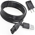 Charger Fit for Manscaped Lawn Mower 3.0/2.0 Electric Groin Hair Trimmer Replacement Charging Cable Power Cord Adapter（Wall Adatper+USB Cable）