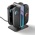 4-in-1 RGB Charging Dock for Nintendo Switch 2 Joycon, Black