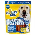 CHARLEY & ME All-Natural Bully Sticks for Dogs Made in the USA - Low-Odor, Rawhide-Free 6” Beef Chews for Aggressive Chewers & Dental Health (Pack of 12)