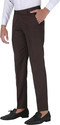 CHARLIE CARLOS Men Relaxed Brown Cotton Blend Trousers
