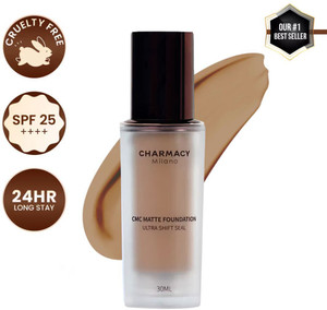 charmacy milano foundation 11  24hr wear spf25 waterproof full coverage matte finish foundation