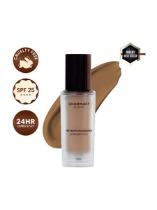charmacy milano foundation 12  24hr wear spf25 waterproof full coverage matte finish foundation