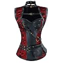 Charmian Women's Steampunk Spiral Steel Boned Vintage Corset Tops Bustier