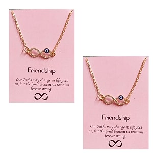 charming infinity evil eye necklaceinfinity pendant necklace for women and girls friendship chain necklace nazar evil eye chain necklace golden amp golden