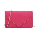 CHARMING TAILOR Faux Suede Clutch Bag Elegant Metal Binding Evening Purse for Wedding/Prom/Black-Tie Events