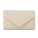 CHARMING TAILOR Faux Suede Clutch Bag Elegant Metal Binding Evening Purse for Wedding/Prom/Black-Tie Events