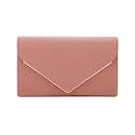 CHARMING TAILOR Faux Suede Clutch Bag Elegant Metal Binding Evening Purse for Wedding/Prom/Black-Tie Events