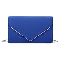 CHARMING TAILOR Faux Suede Clutch Bag Elegant Metal Binding Evening Purse for Wedding/Prom/Black-Tie Events