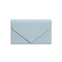CHARMING TAILOR Faux Suede Clutch Bag Elegant Metal Binding Evening Purse for Wedding/Prom/Black-Tie Events