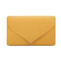 CHARMING TAILOR Faux Suede Clutch Bag Elegant Metal Binding Evening Purse for Wedding/Prom/Black-Tie Events