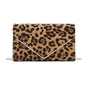 CHARMING TAILOR Faux Suede Clutch Bag Elegant Metal Binding Evening Purse for Wedding/Prom/Black-Tie Events