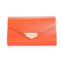 CHARMING TAILOR PU Clutch Purse for Women Evening Bag Chic Clutch Handbag for Special-occasion (Orange)