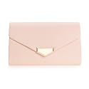 CHARMING TAILOR PU Clutch Purse for Women Evening Bag Chic Clutch Handbag for Special-occasion (Blush Pink)