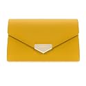 CHARMING TAILOR PU Clutch Purse for Women Evening Bag Chic Clutch Handbag for Special-occasion (Yellow)