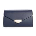 CHARMING TAILOR PU Clutch Purse for Women Evening Bag Chic Clutch Handbag for Special-occasion (Navy)