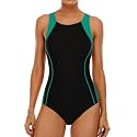 CharmLeaks One Piece Swimsuits Athletic Racerback Bathing Suits Racing Swimwear