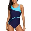 CharmLeaks One Piece Swimsuits Athletic Racerback Bathing Suits Racing Swimwear