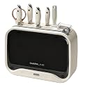 Charmline Next-Gen Smart Cutting Board and Knife Set with Holder, Self-Cleaning and Drying, Space-Saving Kitchen Organizer, Practical Gift for Mom, Dad, Housewarming, Birthday & Christmas