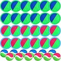 Charniol Kids Toss and Catch Game,Blue Green Pink,24 Paddles 12 Balls