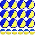 Charniol Kids Toss and Catch Game, Blue Yellow, 12 Paddles 6 Balls