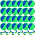 Charniol Kids Toss and Catch Game,Green,Blue,24 Paddles 12 Balls