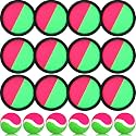 Charniol Kids Toss and Catch Game,Pink, Green, Black,12 Paddles 6 Balls