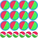 Charniol Kids Toss and Catch Game,Pink, Green,Light Blue,12 Paddles 6 Balls