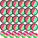 Charniol Kids Toss and Catch Game,Pink Green,24 Paddles 12 Balls